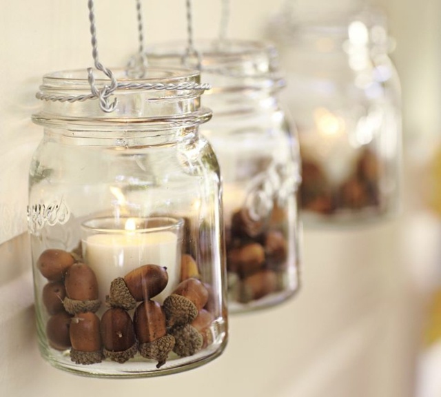 Idea lantern candle deco natual