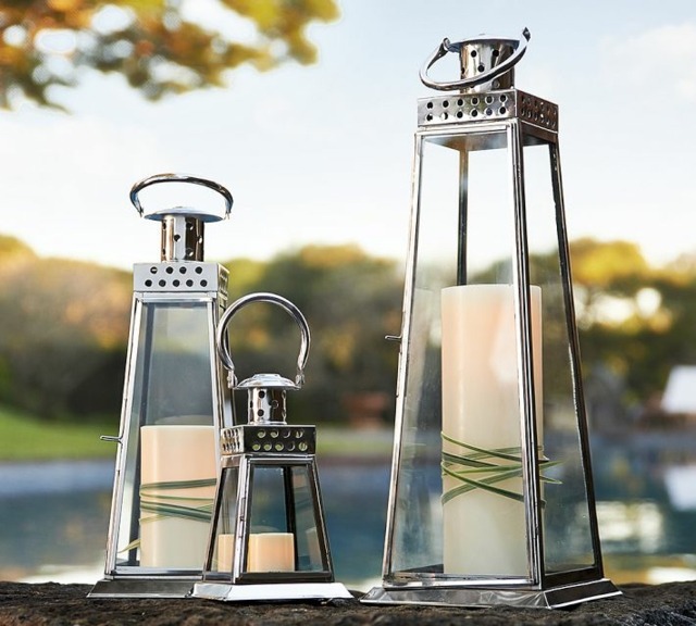 idea lantern candle metal glass