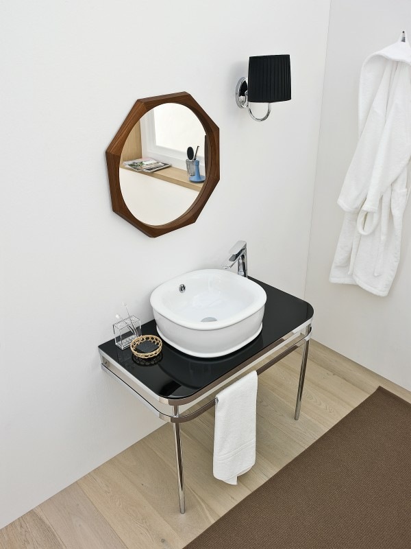 idea washbasin modern bathroom bath black white