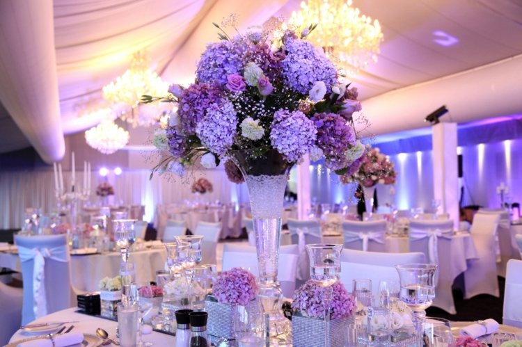 wedding center idea floral table