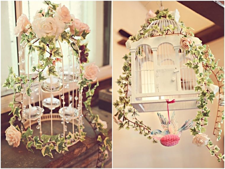 wedding idea original vintage deco flowers spring