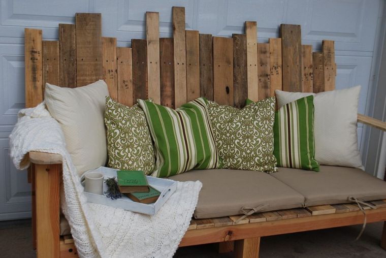 deco idea reclaim sofa in wooden pallet bench terrace