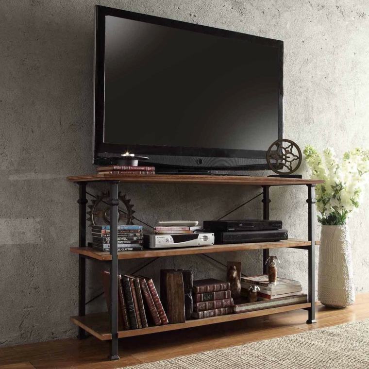 deco vintage furniture TV shelf ideas