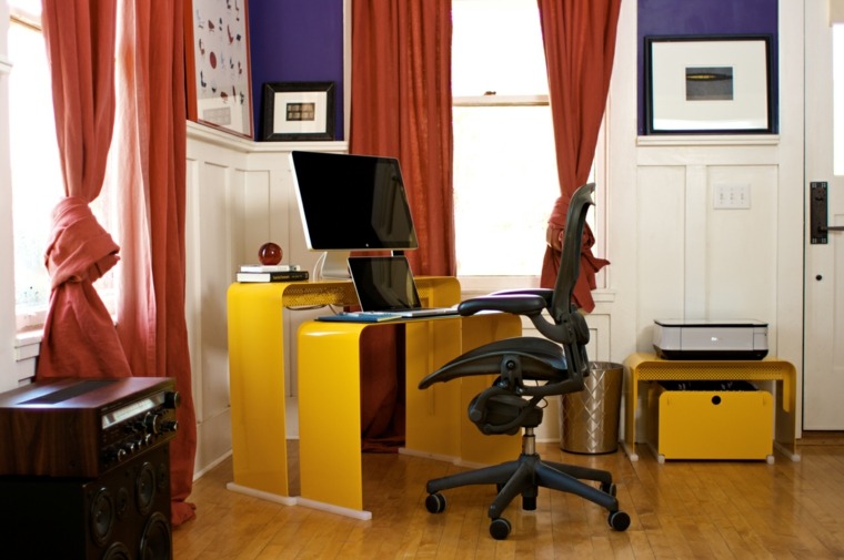 office furniture yellow printer decorations