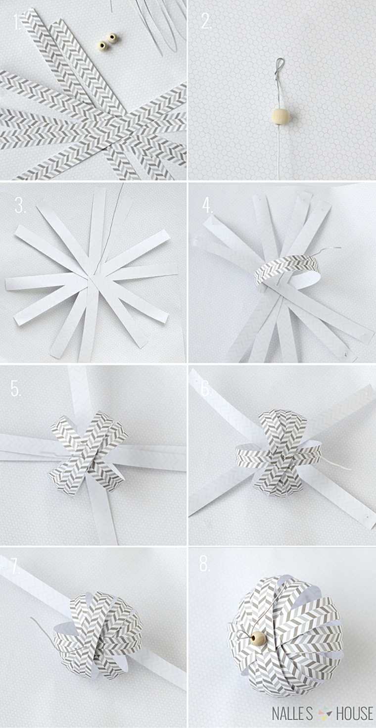 paper ball christmas idea brico easy deco to manufacture