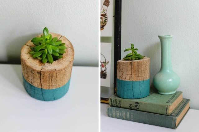 Creative Wooden Flower Pot, Small Wooden Flower Pot Design