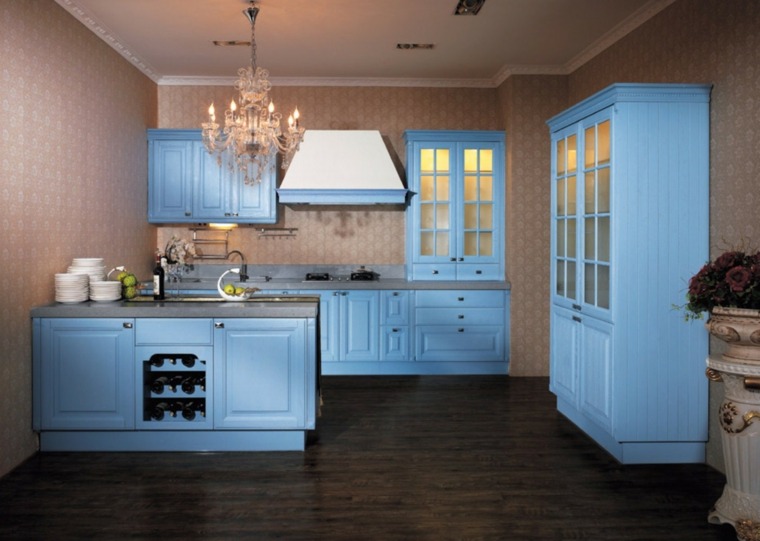 blue kitchen paint colors