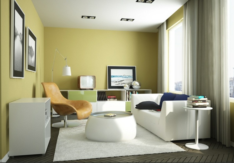 yellow salon painting idea