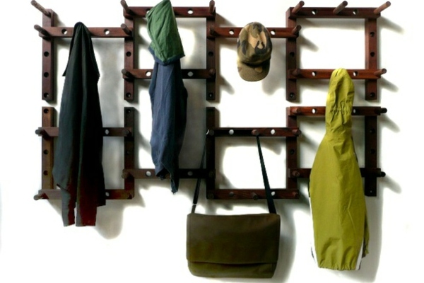 idea door coat hanging wood clothes