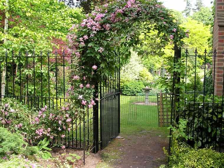 pink bow garden gate