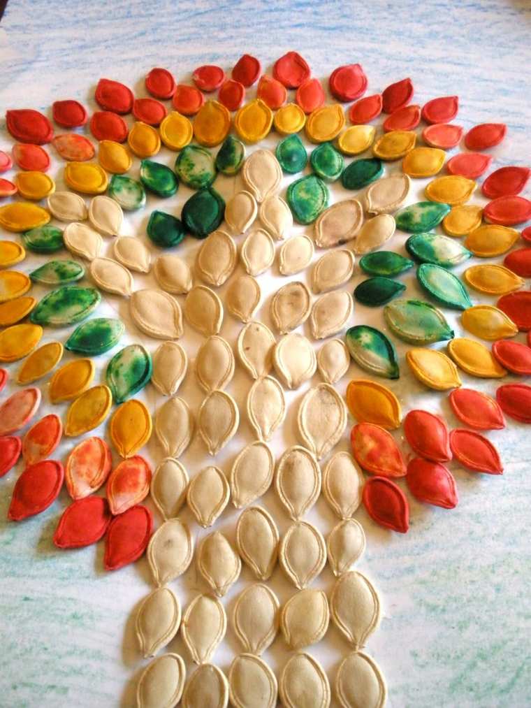 original decor idea tree pumpkin seeds idea original decoration interior party