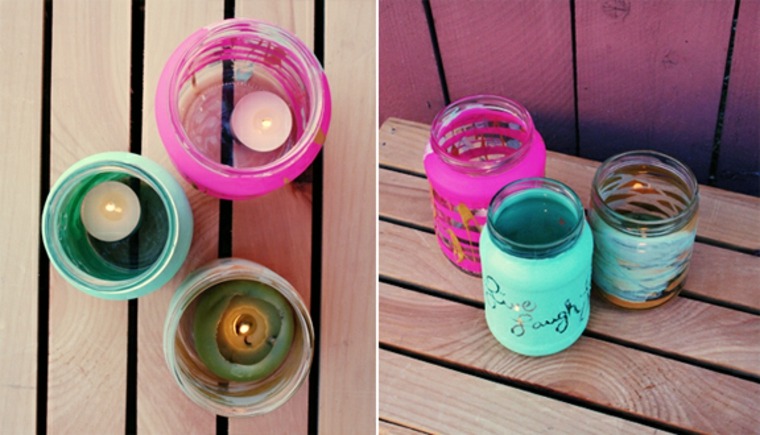 recycling deco idea recycling pot glass candle deco design outdoor design interior candles