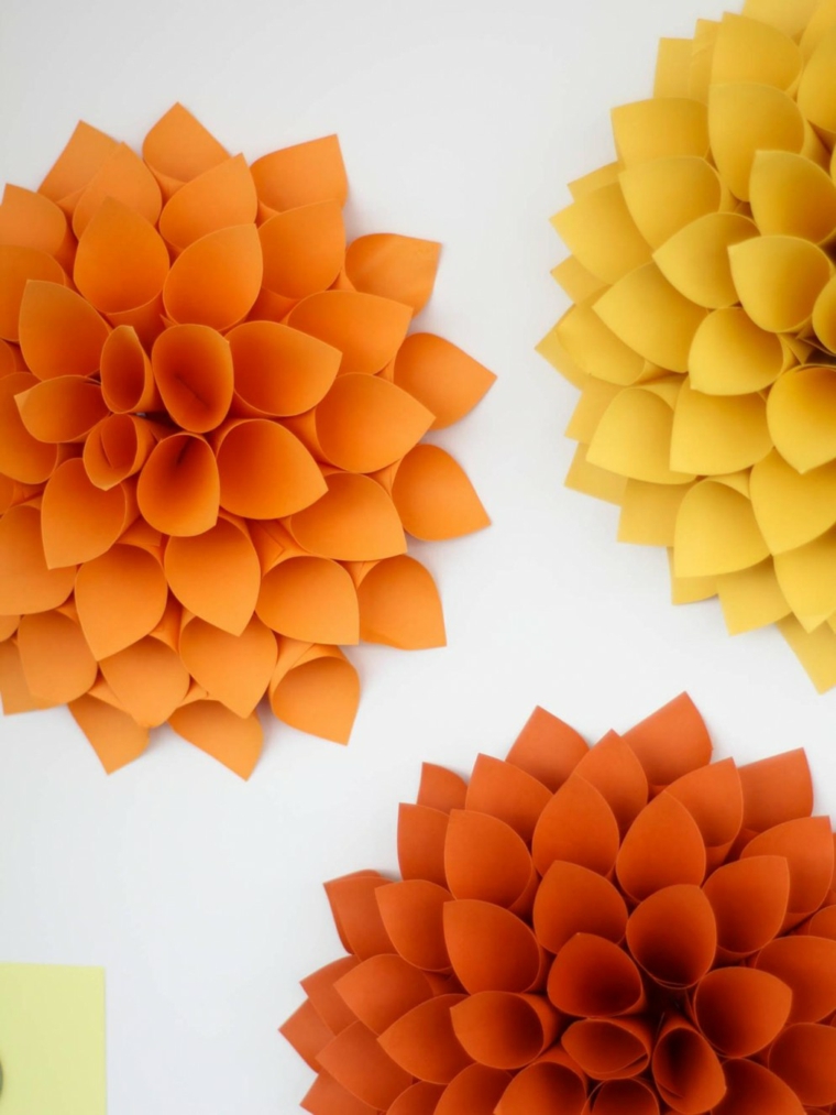 deco flowers cardboard idea indoor deco recycling objects