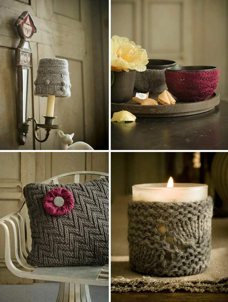 recycling idea deco candle old sweater idea recycling home decoration original candle cushion wool