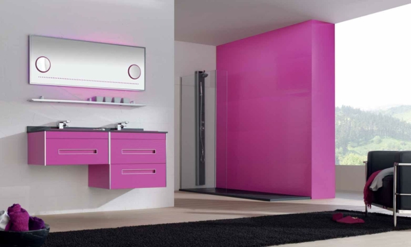 idea bath room design pink