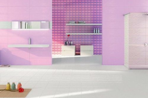 pink bath room idea