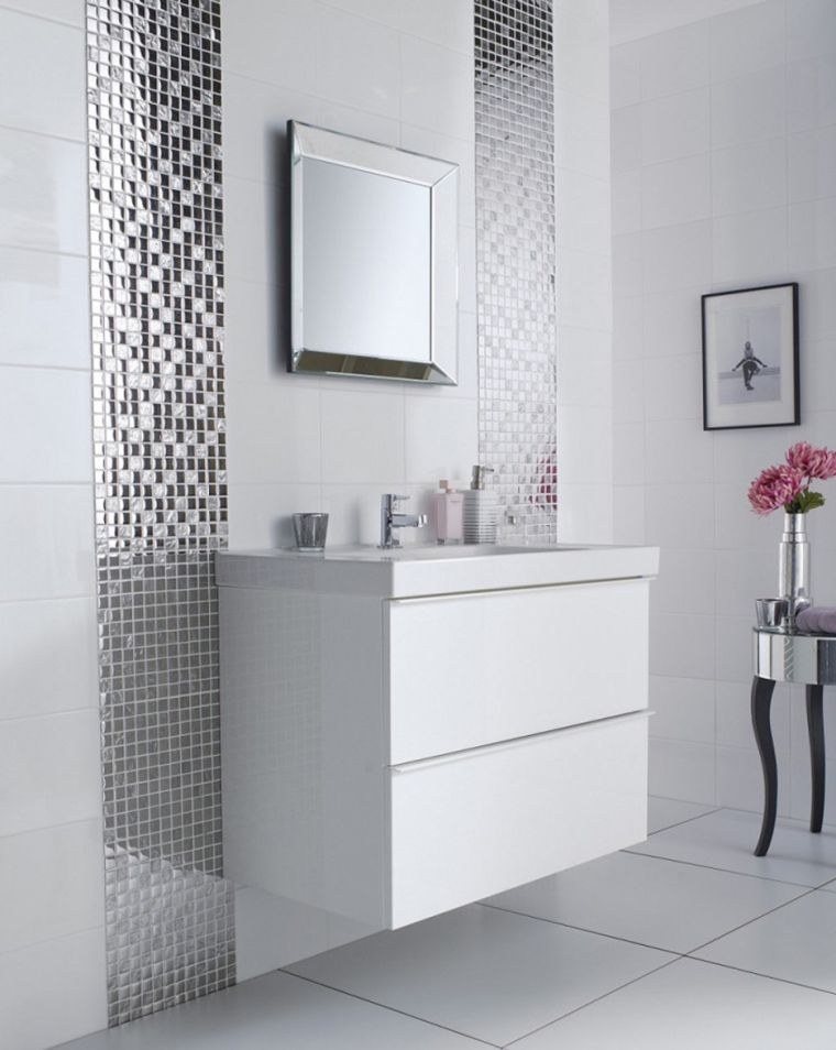 gray and white bathroom model original tile