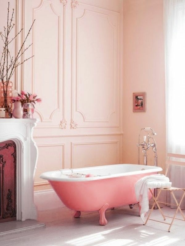 retro pink bathroom idea