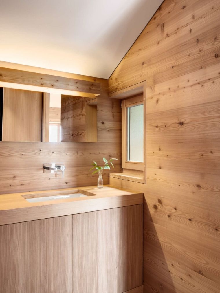 mountain chalet bathroom modern style