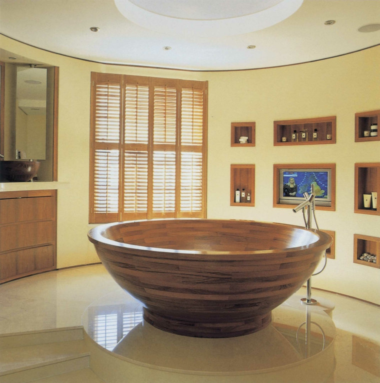 idea bathroom tub wood