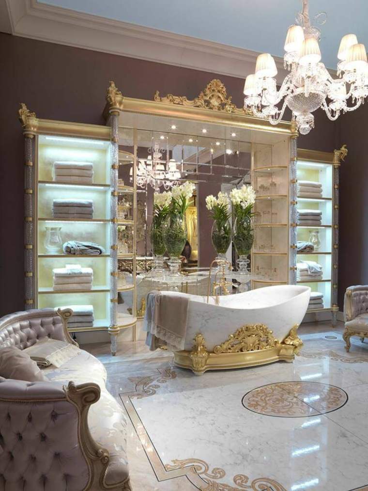 baroque art bathroom idea