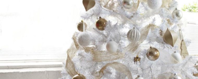 Pokok putih DIY membuat hiasan Krismas