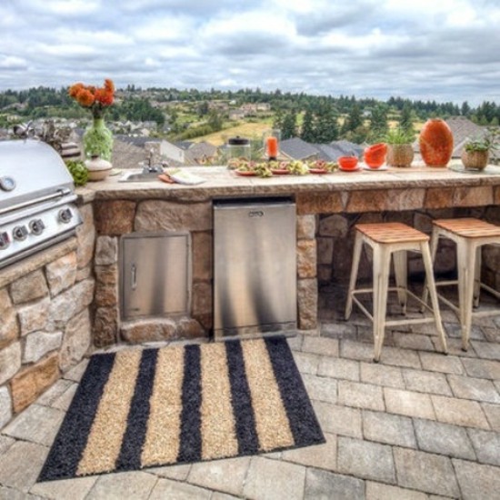 idea outdoor terrace kitchen