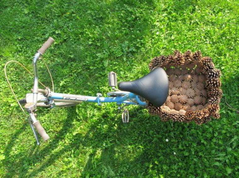 original deco DIY apple tree basket bike