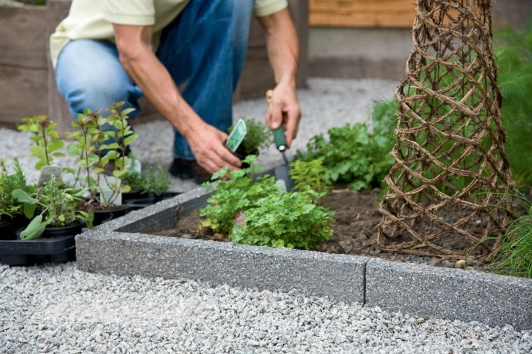 idea deco borders garden brick concrete