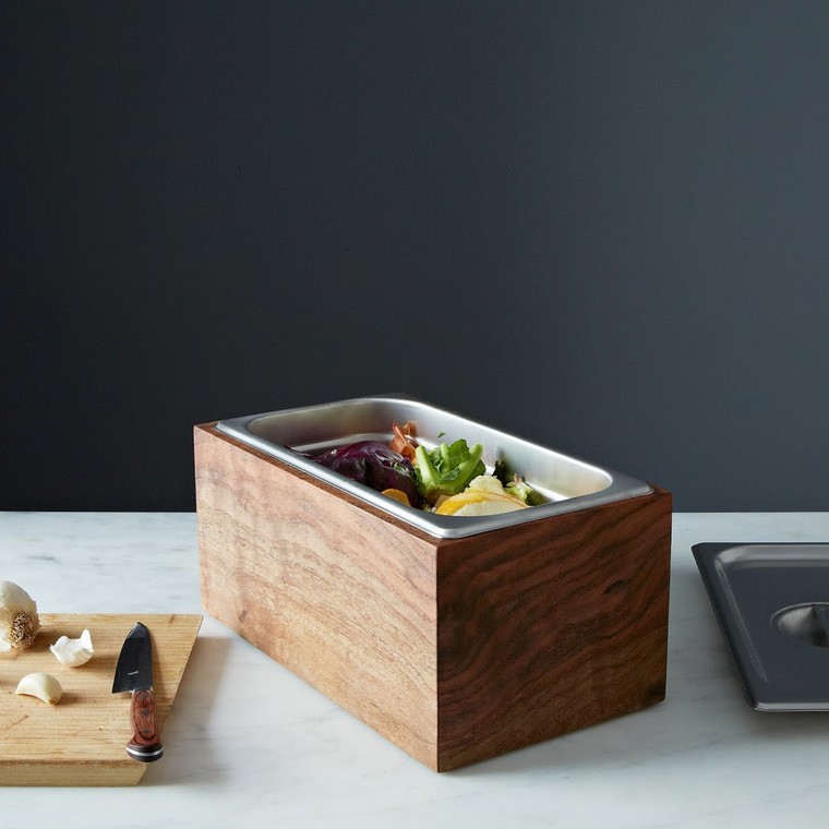 wood kitchen apartment composter