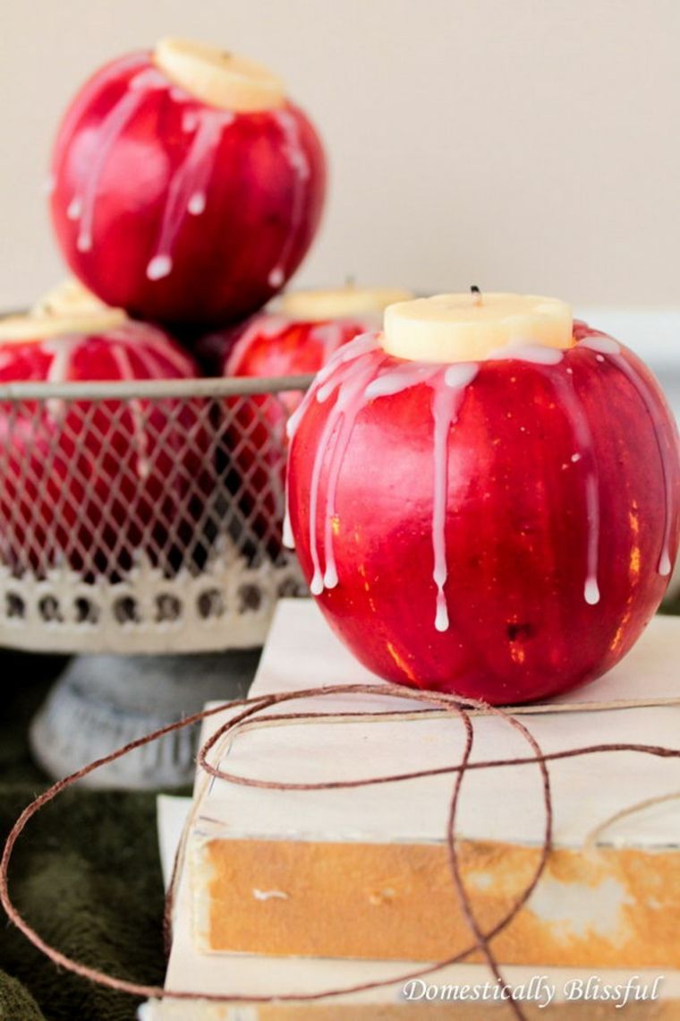 deco table apple lilin ideas