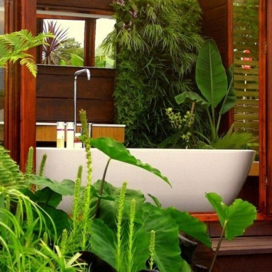 48个浴室装饰理念与植物和设计花卉 A Spicy Boy