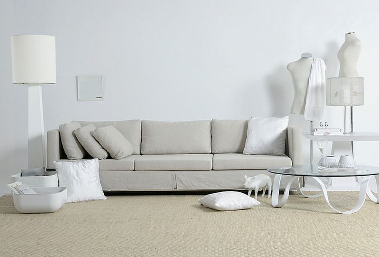 idea living room decor white paint