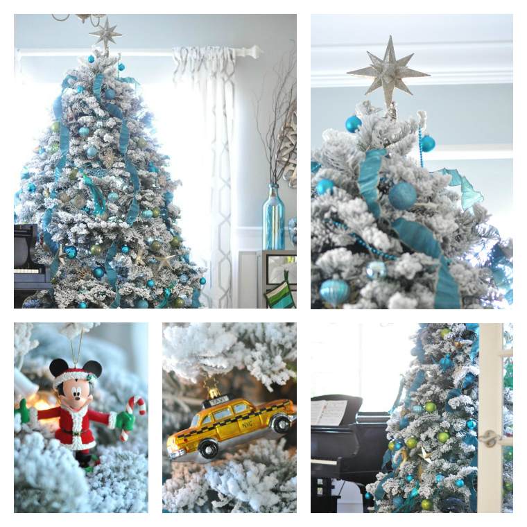 blue Christmas tree deco colors