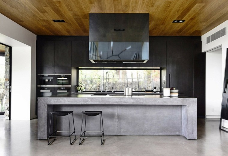 worktop concrete lacquered kitchens