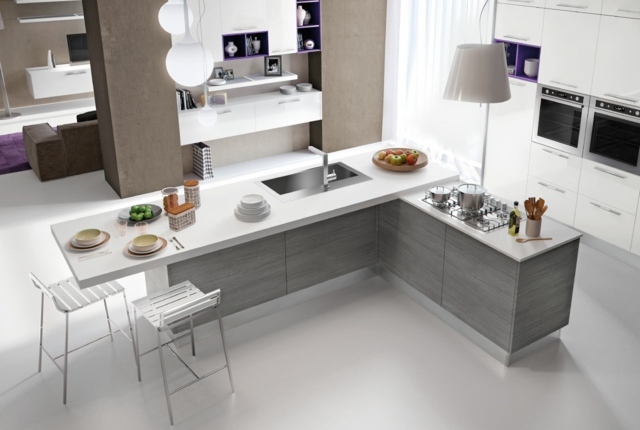 central island modern kitchen