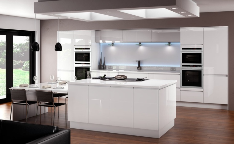 kitchen deco central island modern design