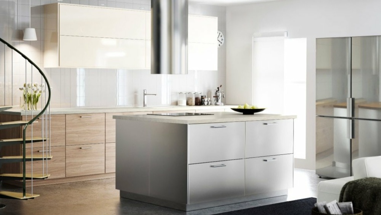 ikea central island gray design idea kitchen hood kitchen kitchen design idea open space design