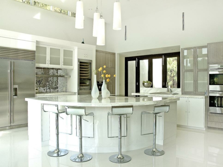 island white kitchen deco modern design