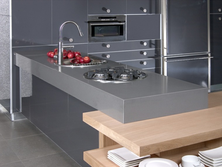 gray kitchen design island modern idea trend