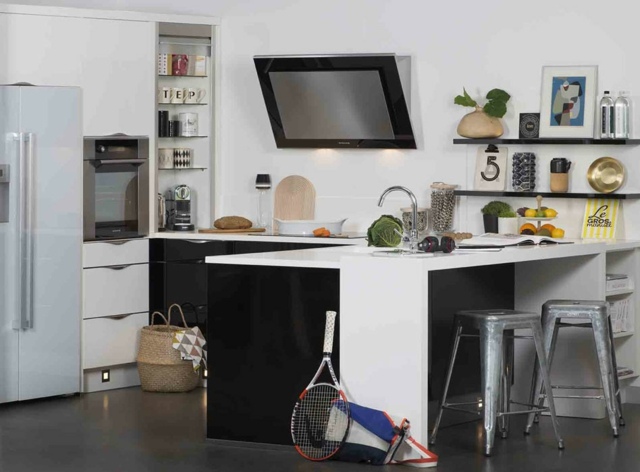 small kitchen island semi-central storage