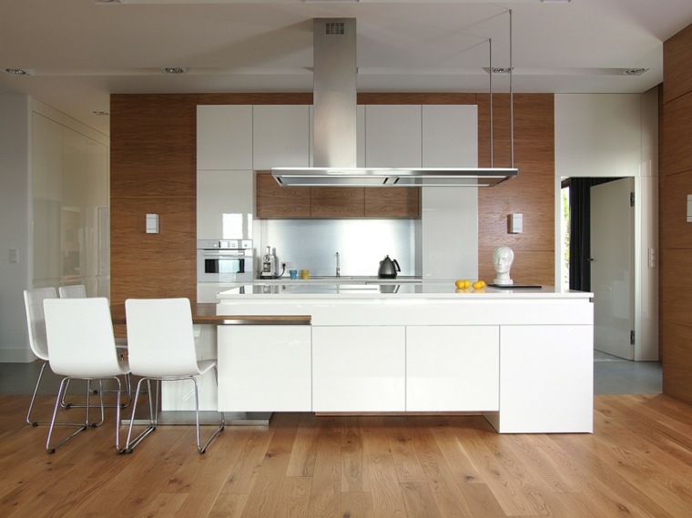 modern islands white kitchen deco wood