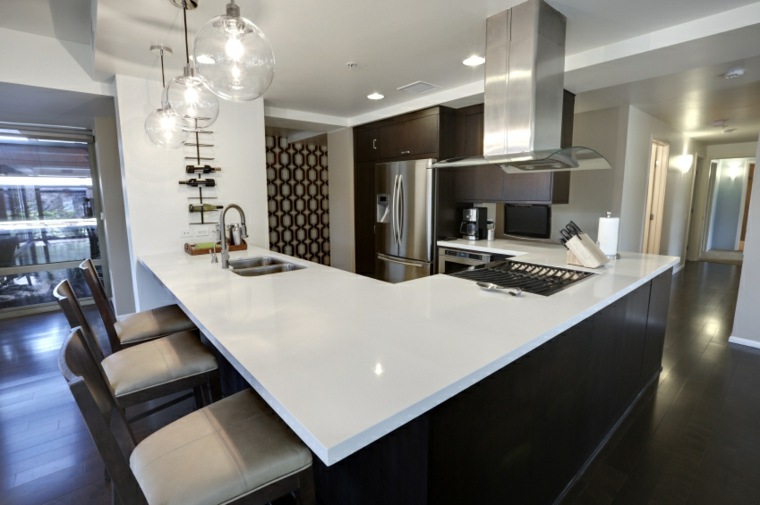 interior layout black and white kitchen