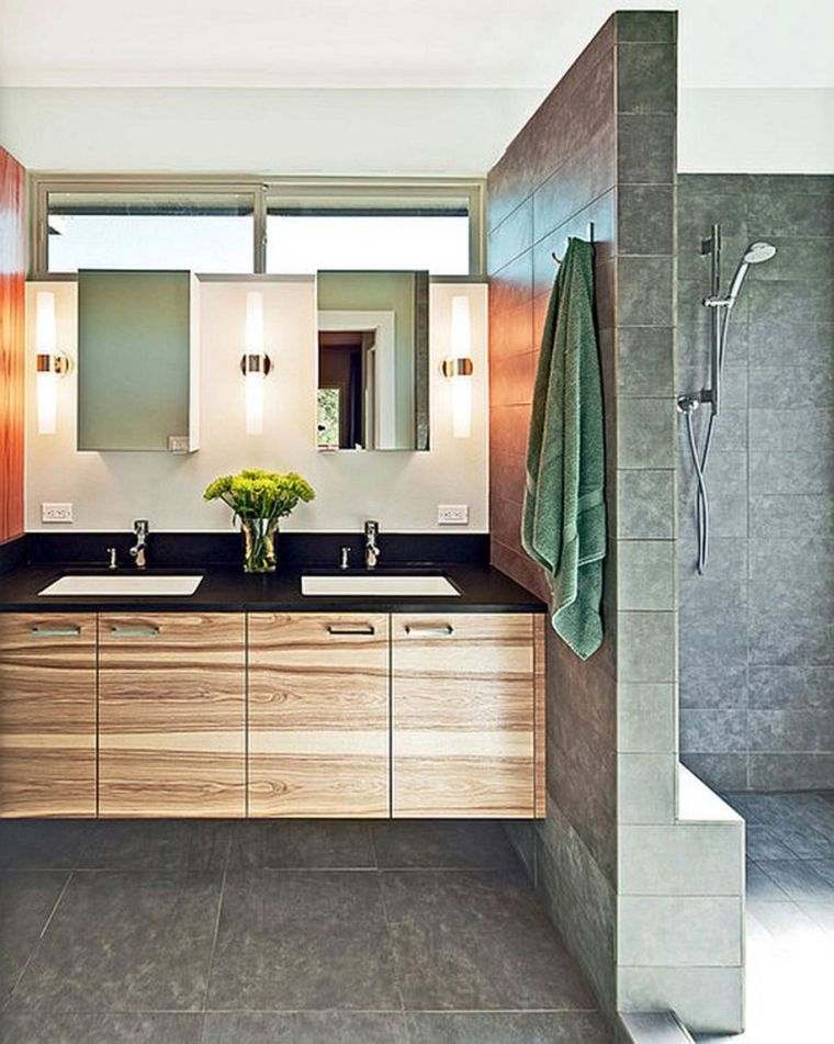 example bathroom gray washbasin cabinet suspended