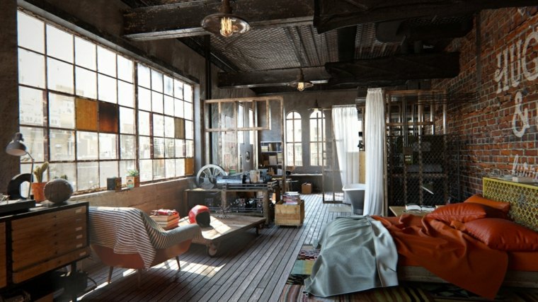 modern loft industriell stil inredningsstil stil idé