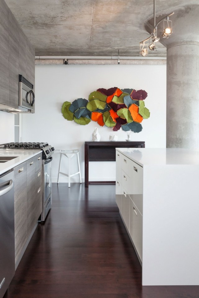 colorful installation wall modern decoration