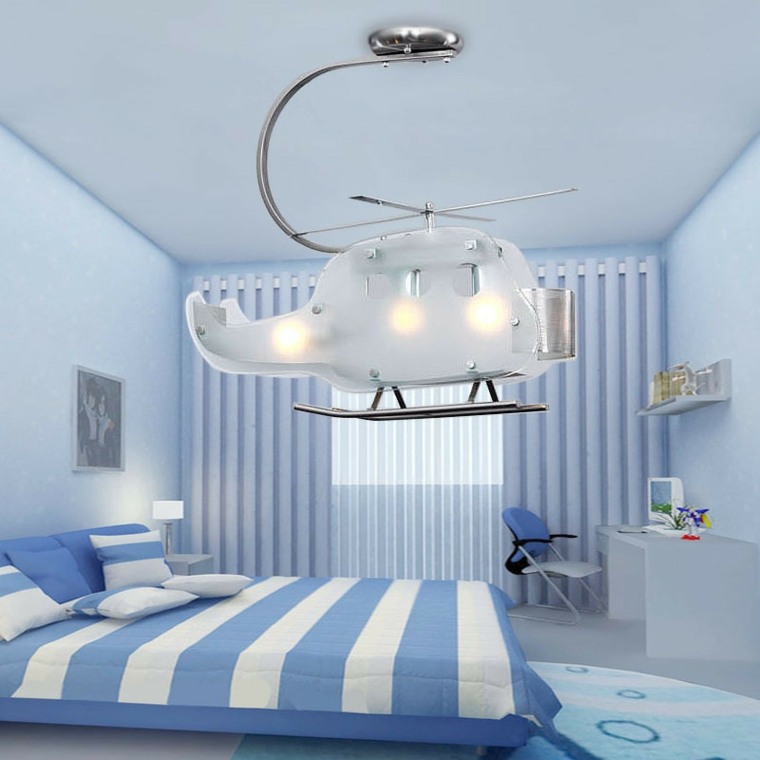 child room lighting idea original curtains blue room blue child design desk wood shelf