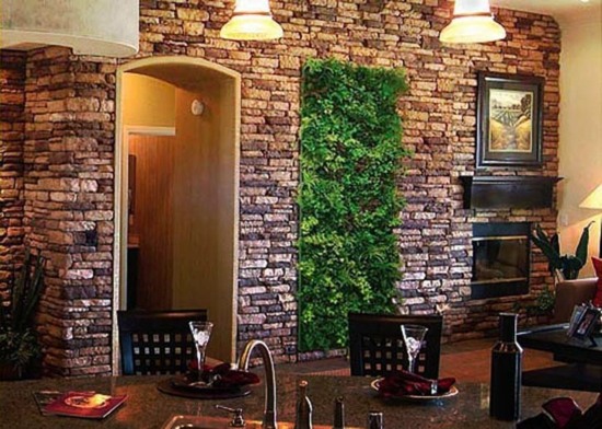 interior design vegetal wall