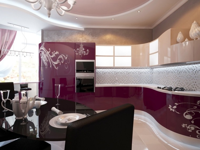 kitchen color purple design black modern kitchen cabinet