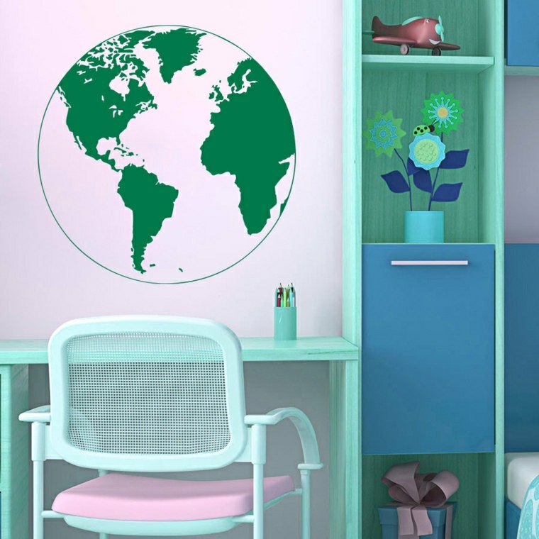 drawing globe idea wall bedroom teen